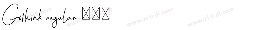 Gothink regular字体转换